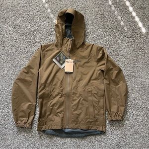 Outdoor Research Men’s Foray lightweight rain jacket in tan